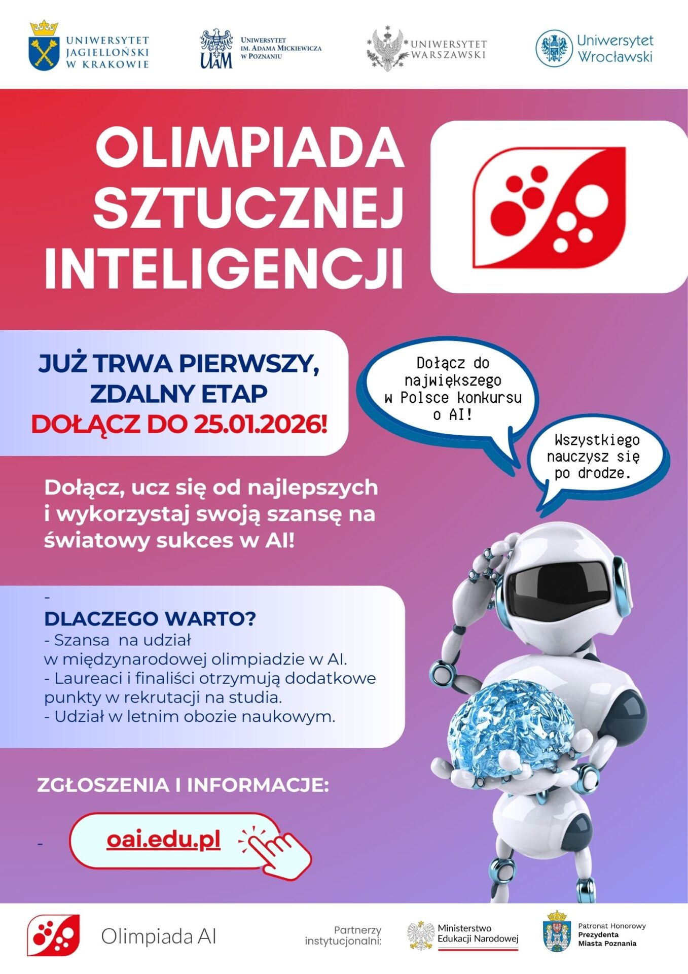 Trwa nabór do III edycji Olimpiady Sztucznej Inteligencji 