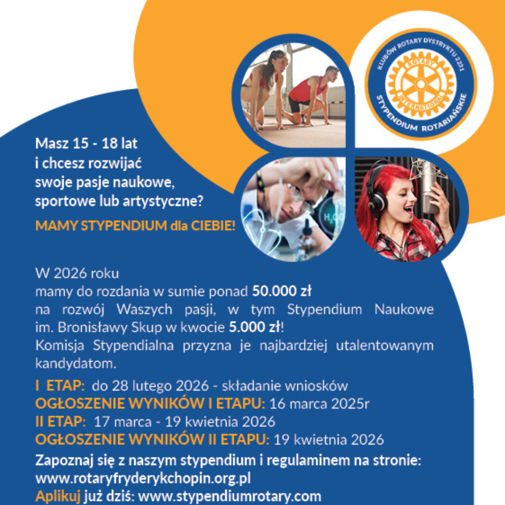 Stypendium Rotariańskie – edycja 2026 ruszyła